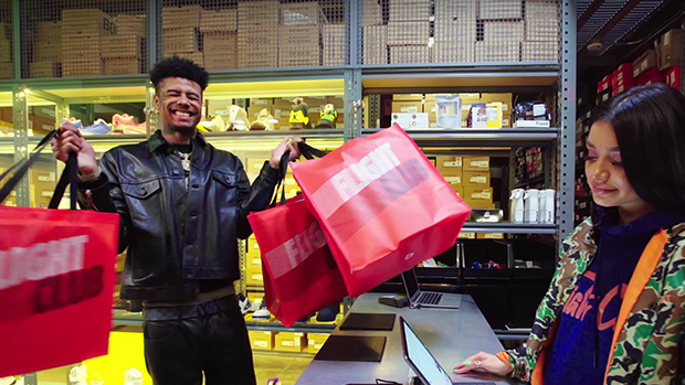 Blueface goes on sale sneaker shopping