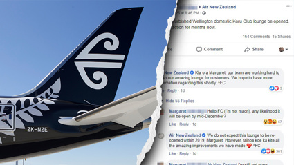 Photo / Getty Images & Facebook - Air New Zealand