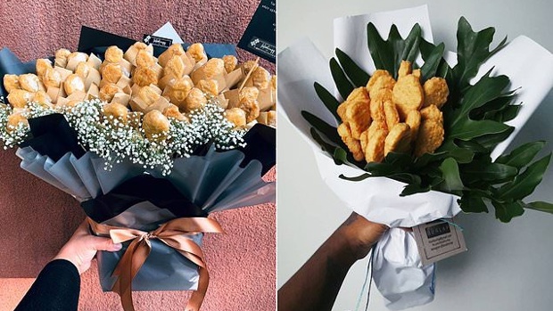 Estelle is getting you 'valentines date' ready Chicken Nugget bouquets are the new romantic Valentines Day gifts