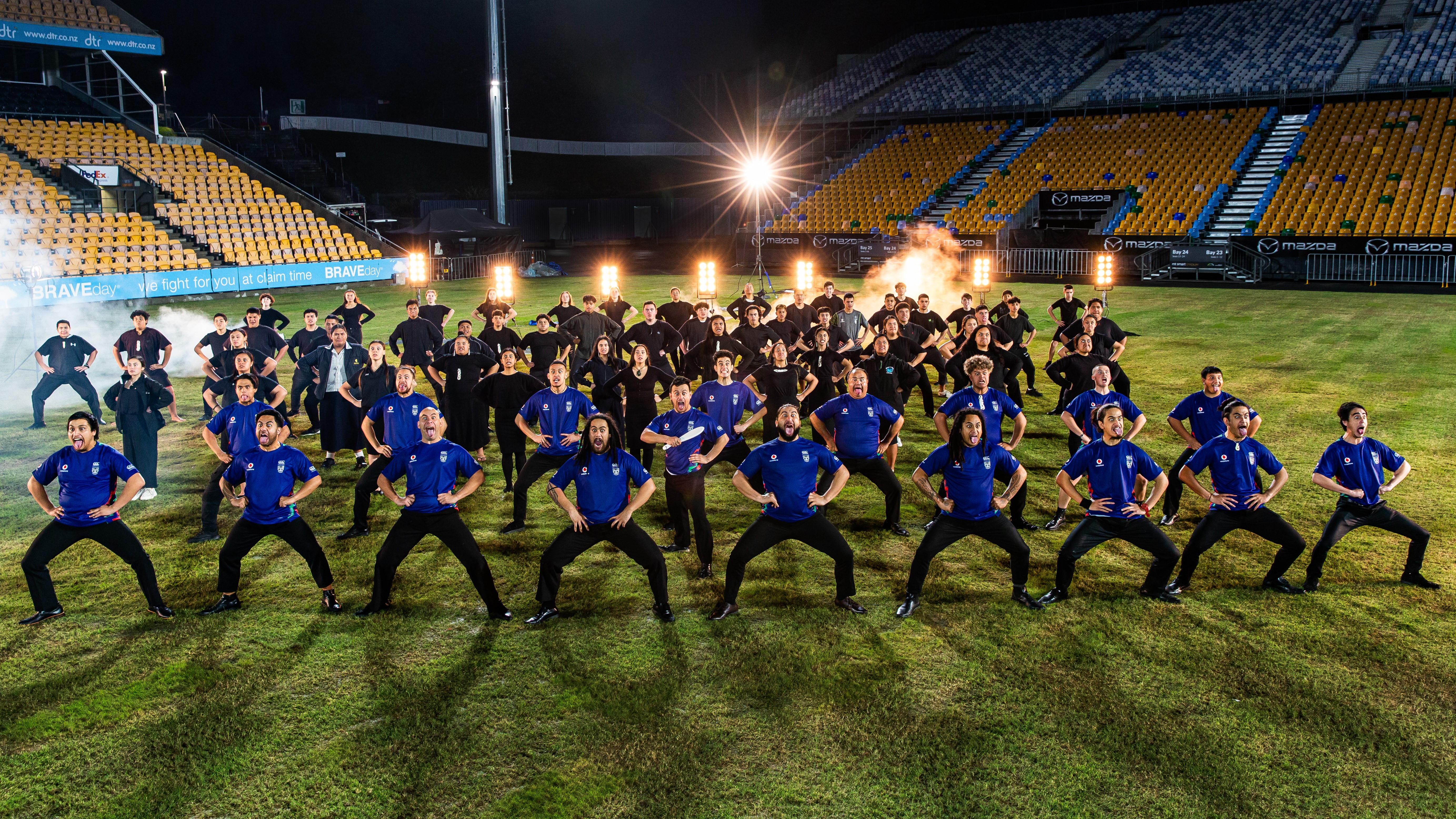 Vodafone Warriors fans create and perform Haka to inspire the team