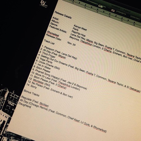 Kanye West Alleged New Album Tracklist Released & May Release The Same