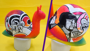 Stace, Mike & Anika's New Zealand Music Month-inspired snail is up for auction for charity!