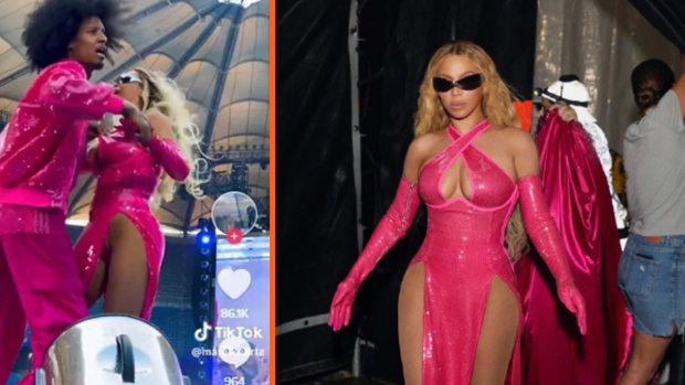 WATCH: Beyoncé's dancer save her from almost having a Nip-Slip