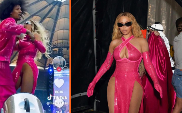 WATCH: Beyoncé's dancer save her from almost having a Nip-Slip