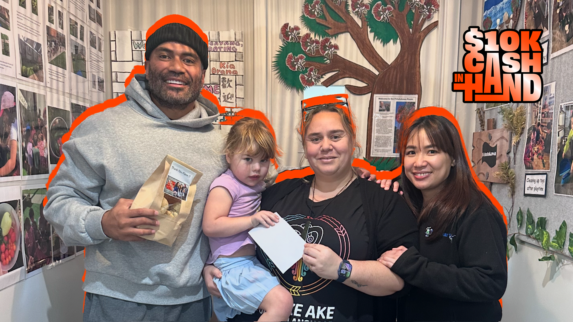 Watch: Charlie deliver Sammy her cash to help families in NICU