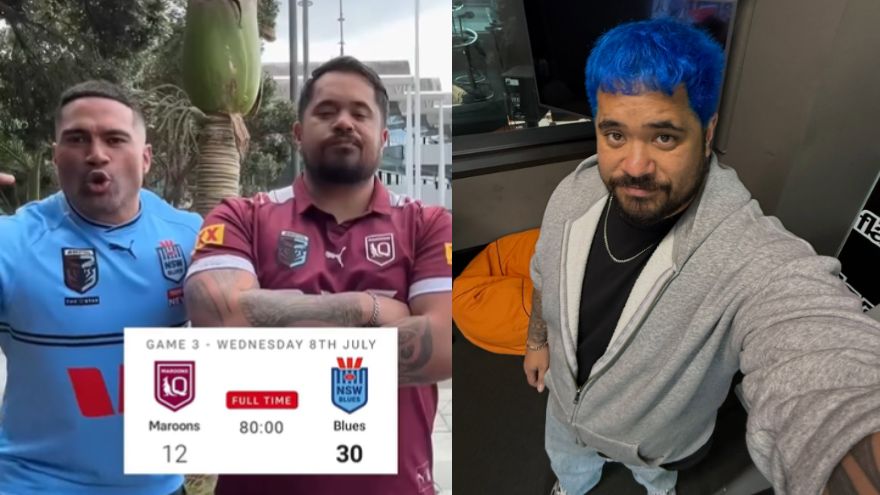 Hadz sports his new blue hair