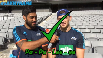 Super Rugby players teach fans how to say their names properly!