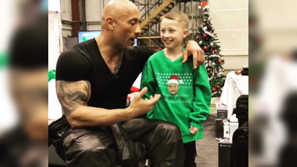 Watch The Rock make a sick Irish boy's wish come true!