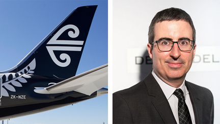 Air New Zealand calls out US TV Host John Oliver