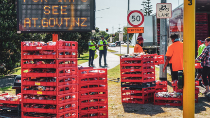 The hilarious social media reactions after pies spill onto the road in South Auckland