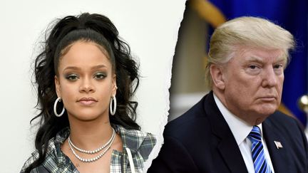 Rihanna calls out Donald Trump on social media