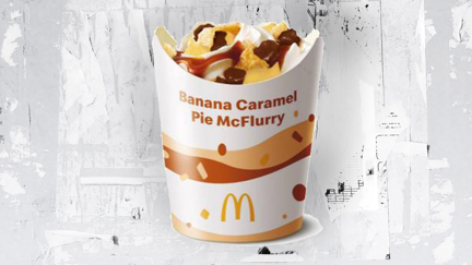 Maccas has released a Banana Caramel Pie McFlurry and it looks delicious