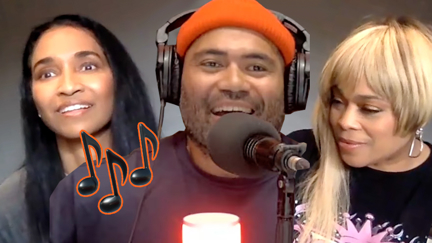 Charlie serenades TLC with a Poly-Reggae version of their smash hit 'Waterfalls'