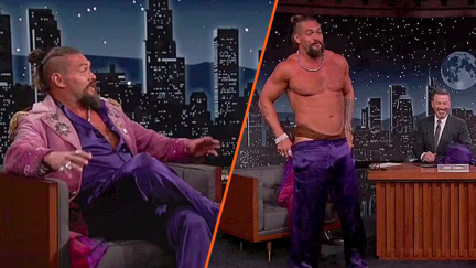 Jason Momoa strips down in middle of Jimmy Kimmel interview!