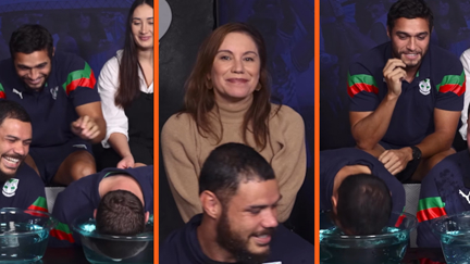 The One NZ Warriors play the 'Head Dunk Challenge'