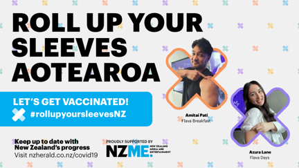 Roll Up Your Sleeves Aotearoa - let's get vaccinated!