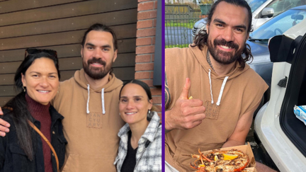 Valarie and Steven Adams pay a visit to a local food truck 🧡